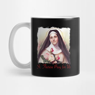 St Therese of Lisieux Little Flower Rose Catholic Saint Mug